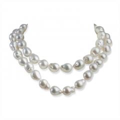 Long Cultured Baroque Natural Color South Sea Pearl Necklace - 3070386