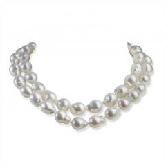 Long Cultured Baroque Natural Color South Sea Pearl Necklace - 3070391