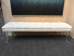 Long Custom Lucite Tufted King Size Bench - 1345700