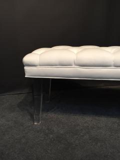 Long Custom Lucite Tufted King Size Bench - 1345701