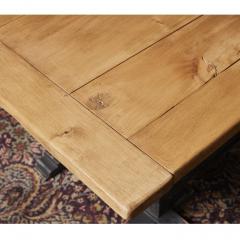 Long Dining Table with Black Antique Flag Stand Legs - 4132232