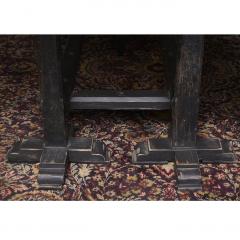Long Dining Table with Black Antique Flag Stand Legs - 4132234