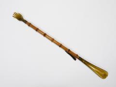 Long Faux Bamboo Shoehorn Backscratcher Resin Mid Century Italy 1960s - 4253950