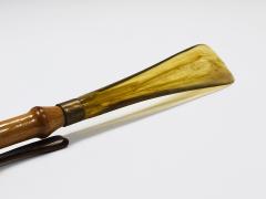 Long Faux Bamboo Shoehorn Backscratcher Resin Mid Century Italy 1960s - 4253965
