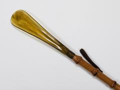 Long Faux Bamboo Shoehorn Backscratcher Resin Mid Century Italy 1960s - 4253981