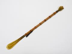 Long Faux Bamboo Shoehorn Backscratcher Resin Mid Century Italy 1960s - 4253983