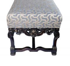 Long French Louis XIV Style Carved Walnut Bench - 3859043