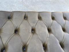 Long Modern Tufted Leather Bench - 3914725