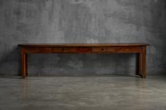 Long Rustic Farmhouse Table France Late 19th Century - 4452202