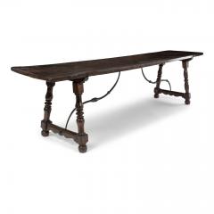 Long Single Board Top Walnut Italian Console Table - 4471949