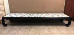 Long Tile Top Asian Style Coffee Table - 937602