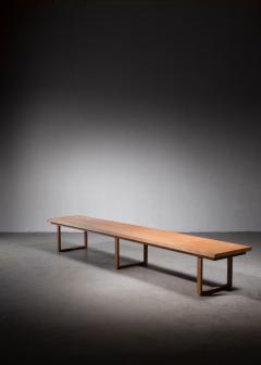 Long oak bench or side table - 2415893