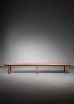 Long oak bench or side table - 2415894