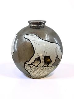 Longwy Danillo Curetti for maux de Longwy Banquise Polar Bear Vase 39 50 - 4776389