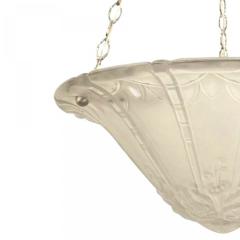 Lorane Nancy French Art Deco Etched Glass Pendant Chandelier - 4659114