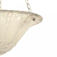 Lorane Nancy French Art Deco Etched Glass Pendant Chandelier - 4659115