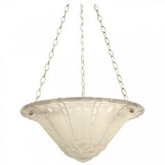 Lorane Nancy French Art Deco Etched Glass Pendant Chandelier - 4717856