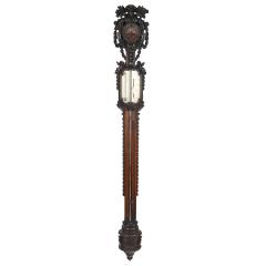 Lord Vernon s Sudbury Hall lime wood barometer by J Braund after Grinling - 4266765