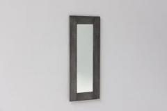 Lorenzo Burchiellaro Cast Aluminum Mirror by Lorenzo Burchiellaro Italy 1970s - 3670142