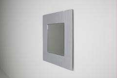 Lorenzo Burchiellaro Cast aluminum square mirror by Lorenzo Burchiellaro 1970s - 1440613