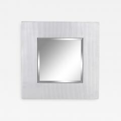 Lorenzo Burchiellaro Cast aluminum square mirror by Lorenzo Burchiellaro 1970s - 1440898