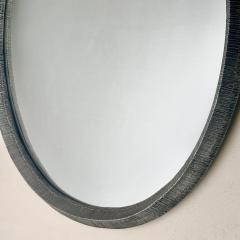 Lorenzo Burchiellaro Late 20th Century Oval Aluminum Cast Mirror by Lorenzo Burchiellaro - 3200961