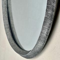 Lorenzo Burchiellaro Late 20th Century Oval Aluminum Cast Mirror by Lorenzo Burchiellaro - 3200963