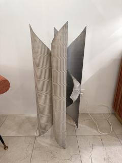 Lorenzo Burchiellaro Mid Century Modern Metal Sculpture Floor Lamp by Burchiellaro Italy 1970s - 3093921