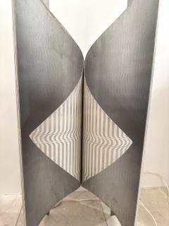 Lorenzo Burchiellaro Mid Century Modern Metal Sculpture Floor Lamp by Burchiellaro Italy 1970s - 3093924
