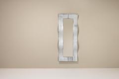 Lorenzo Burchiellaro Wave Mirror in Chiseled Aluminum by Lorenzo Burchiellaro Italy ca 1975 - 3790349