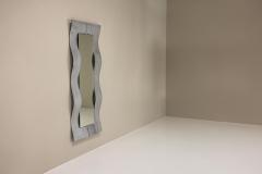 Lorenzo Burchiellaro Wave Mirror in Chiseled Aluminum by Lorenzo Burchiellaro Italy ca 1975 - 3790352