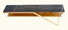 Lorenzo Ciompi Lorenzo Ciompi DAFNE console wall mounted noir doree marble teak contemporary - 2735854