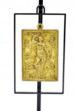 Lorenzo Ciompi Masterpieces of Light Brass Table Lamp with S Sebastiano Bronze Plaque XVII  - 2325135