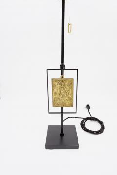 Lorenzo Ciompi Masterpieces of Light Brass Table Lamp with S Sebastiano Bronze Plaque XVII  - 2325139