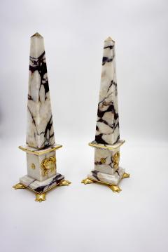 Lorenzo Ciompi Pair of Breccia Medicea Marble and Bronze Obelisks Crabs Limit Edition 2018 - 3908387