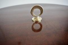 Lorenzo Ciompi round gueridon side table brass marble and walnut C6 Lorenzo Ciompi 2025 - 4230995