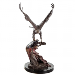 Lorenzo E Ghiglieri Eagle and Flag Bronze Sculpture by Lorenzo E Ghiglieri Limited Edition 205 475 - 3787202