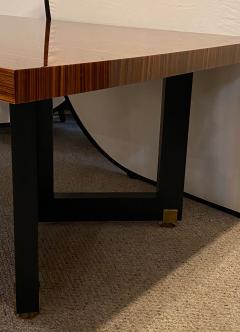 Lorin Marsh Dining Conference Table Smorgasbord Lacquered Zebra Wood and Brass - 2972365