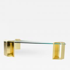 Lorin Marsh Large Stunning Solid Brass Cocktail Table by Lorin Marsh 1970s - 1256751