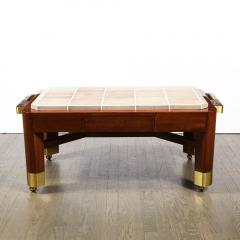 Lorin Marsh Modernist Cocktail Table with Shagreen Top and Brass Fittings by Lorin Marsh - 2909551