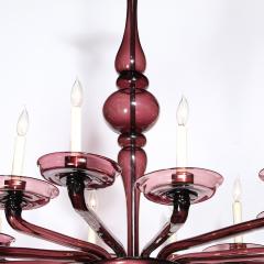 Lorin Marsh Modernist Hand Blown Classical Amethyst Murano Glass Chandelier by Lorin Marsh - 4653869