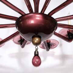 Lorin Marsh Modernist Hand Blown Classical Amethyst Murano Glass Chandelier by Lorin Marsh - 4653912
