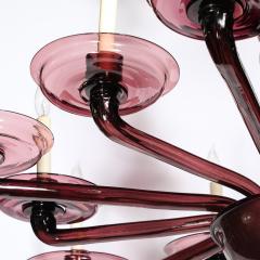 Lorin Marsh Modernist Hand Blown Classical Amethyst Murano Glass Chandelier by Lorin Marsh - 4653916