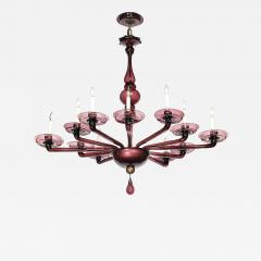 Lorin Marsh Modernist Hand Blown Classical Amethyst Murano Glass Chandelier by Lorin Marsh - 4659944