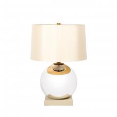 Lorin Marsh Modernist Mercury Glass Table Lamps with Leather Wrapped Bases by Lorin Marsh - 4653761