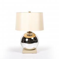 Lorin Marsh Modernist Mercury Glass Table Lamps with Leather Wrapped Bases by Lorin Marsh - 4653790