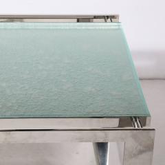 Lorin Marsh Modernist Nickel and Lucite Glacial Cocktail Table by Lorin Marsh - 3473964