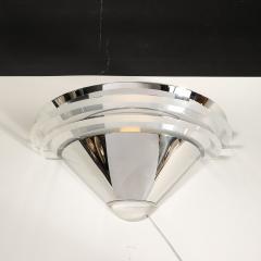 Lorin Marsh Pair of Mid Century Modernist Saturn Sconces in Chrome and Lucite by Lorin Marsh - 3751621