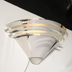 Lorin Marsh Pair of Mid Century Modernist Saturn Sconces in Chrome and Lucite by Lorin Marsh - 3751629