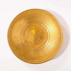 Lorin Marsh Pair of Modernist 24kt Gold Leaf Center Plates Signed Rondier by Lorin Marsh - 2143715